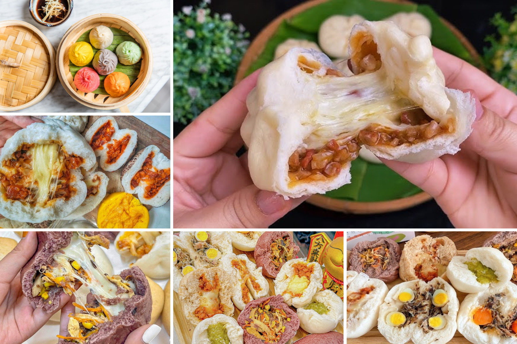 Creative versions of banh bao 