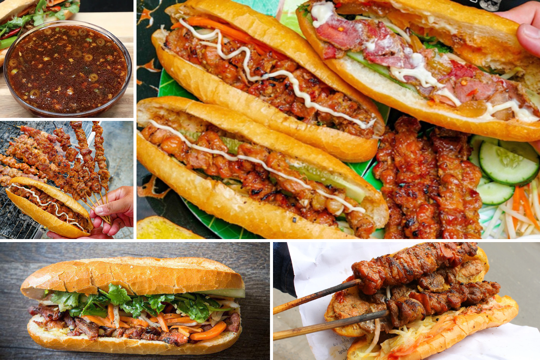 Banh mi with grilled pork